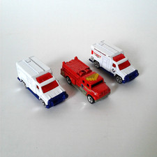 Matchbox Ambulance  Pumper McDonalds Meal Promo Cars by Mattel 2002 Lot of 3