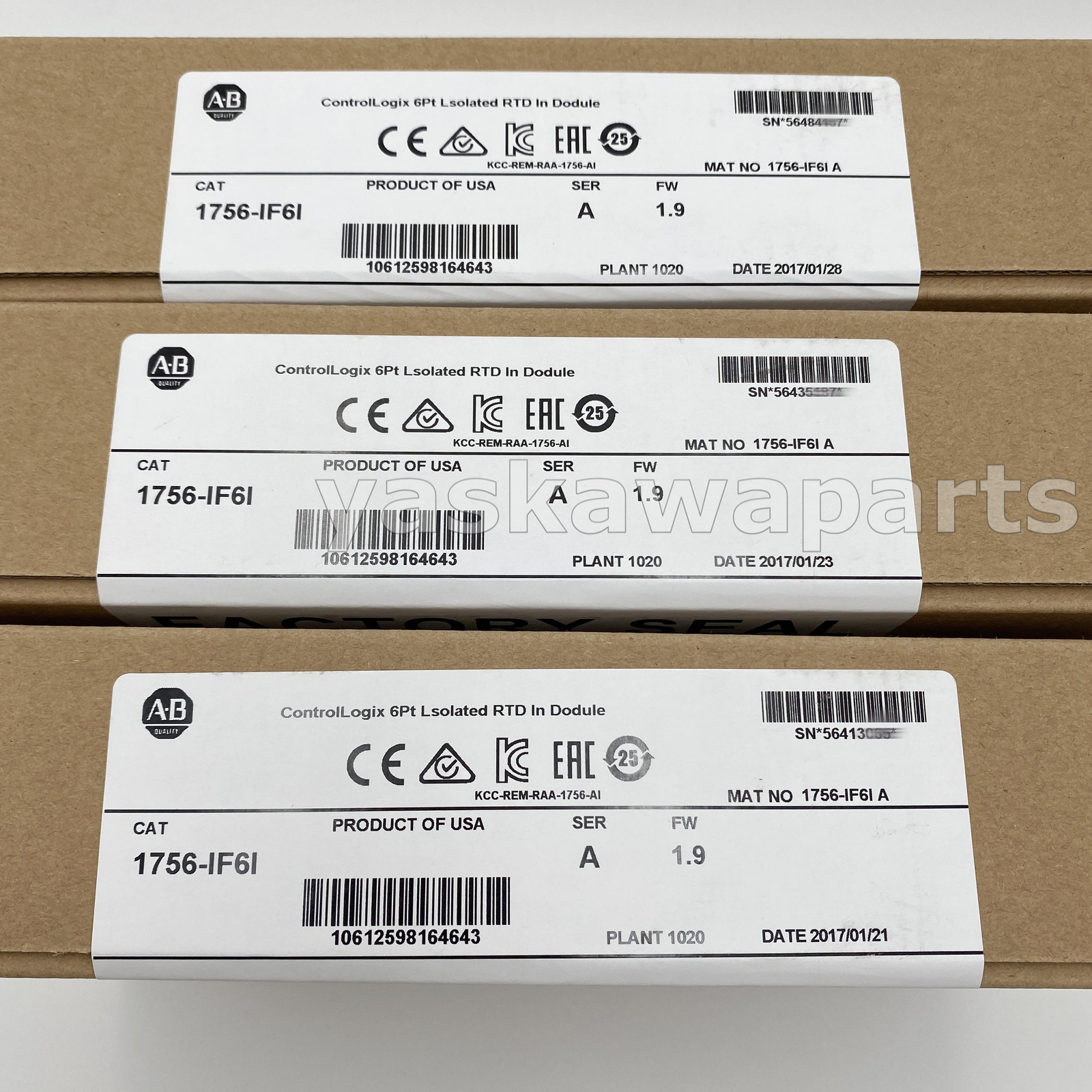 AllenBradley 1756IF6I SERA ControlLogix 6Point Isolated A/I Module