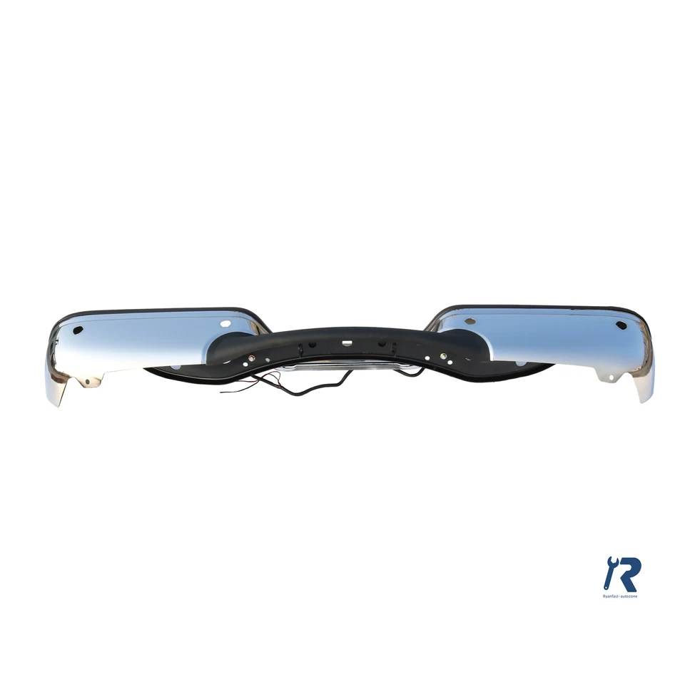 Parachoques trasero cromado con orificios de sensor de estacionamiento aptos para Ford F250 F350 1999-2007 Foto 3 de 4