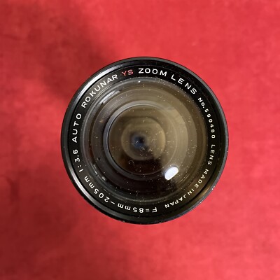 VINTAGE ROKUNAR  YS  ZOOM LENS Japan No.590480 F=85mm-205mm 1-3.6 Auto