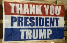Thank You Pres Donald Trump Flag FREE SHIP Save America Republican USA Sign 3x5’