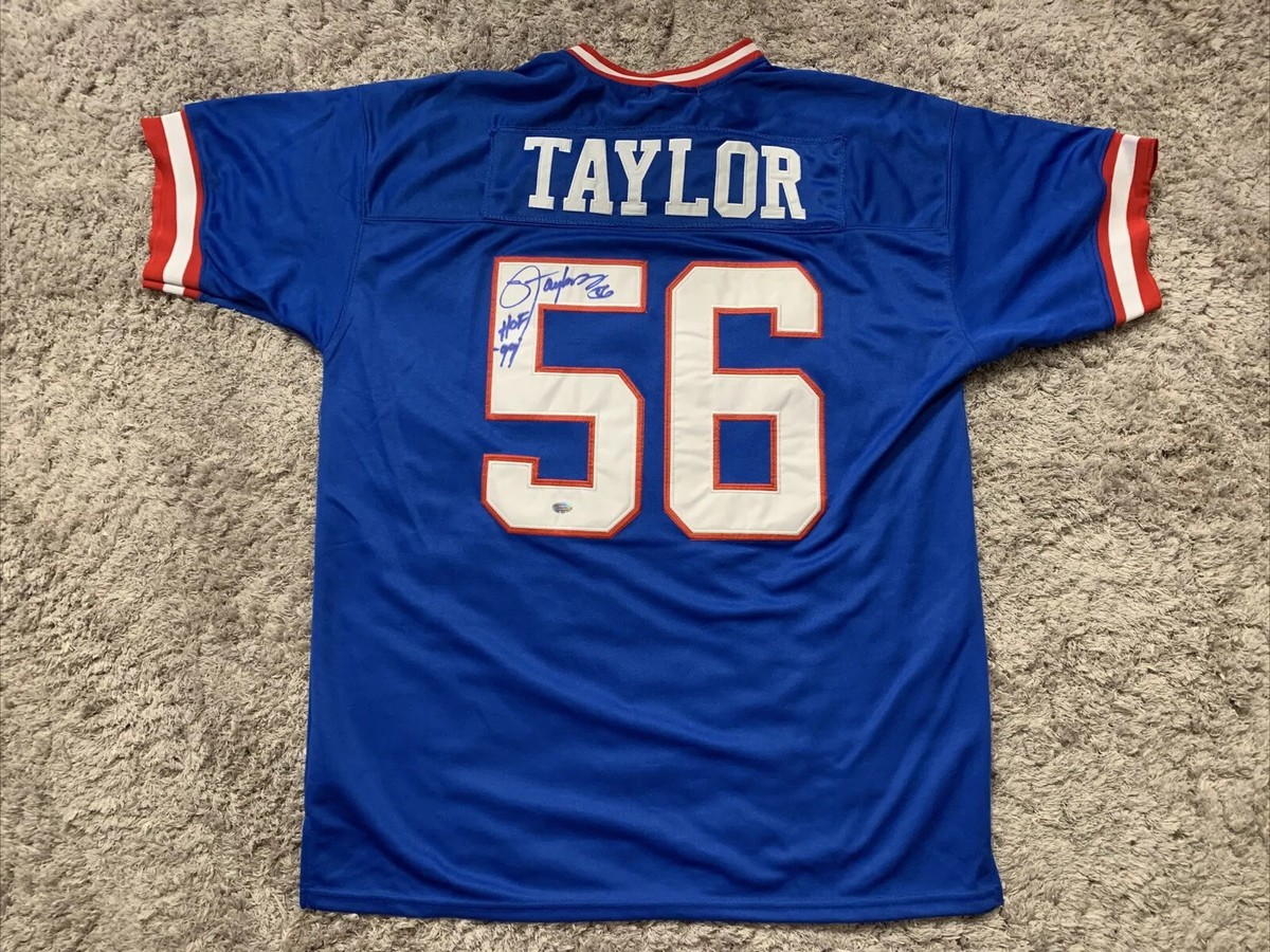 Lawrence Taylor NFL SIGNED custom NEW YORK GIANTS Football JERSEY