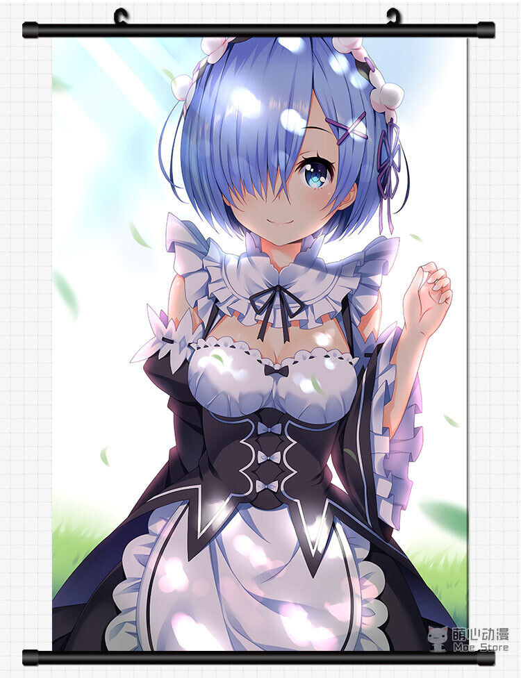 Anime Re:zero Rem/Ram Wall Scroll Poster Home Decorate Decor Art Gift  60*90CM#10