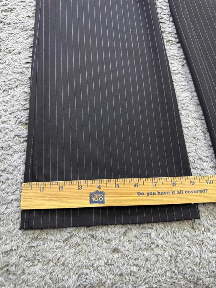 INC International Concepts女式2黑色条纹喇叭裤高腰长裤 — 第 4/4 张图片