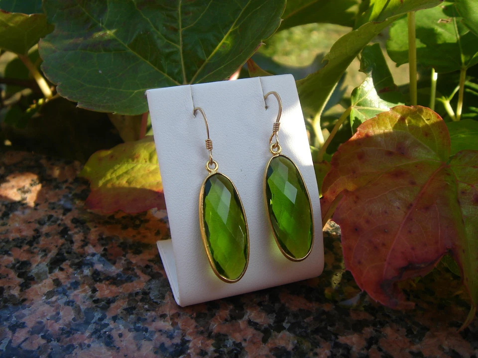 Gold Filled - Ohrringe mit wundervollem Peridot-Quarz - Bild 3 von 4