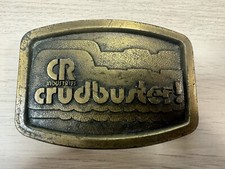 Vintage CR Industries Crudbusters Brass Buckle - USA