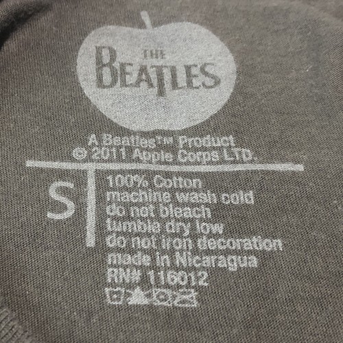 2011 The Beatles Rock Group Charcoal T Shirt George Paul John Ringo Mens S - Picture 3 of 5