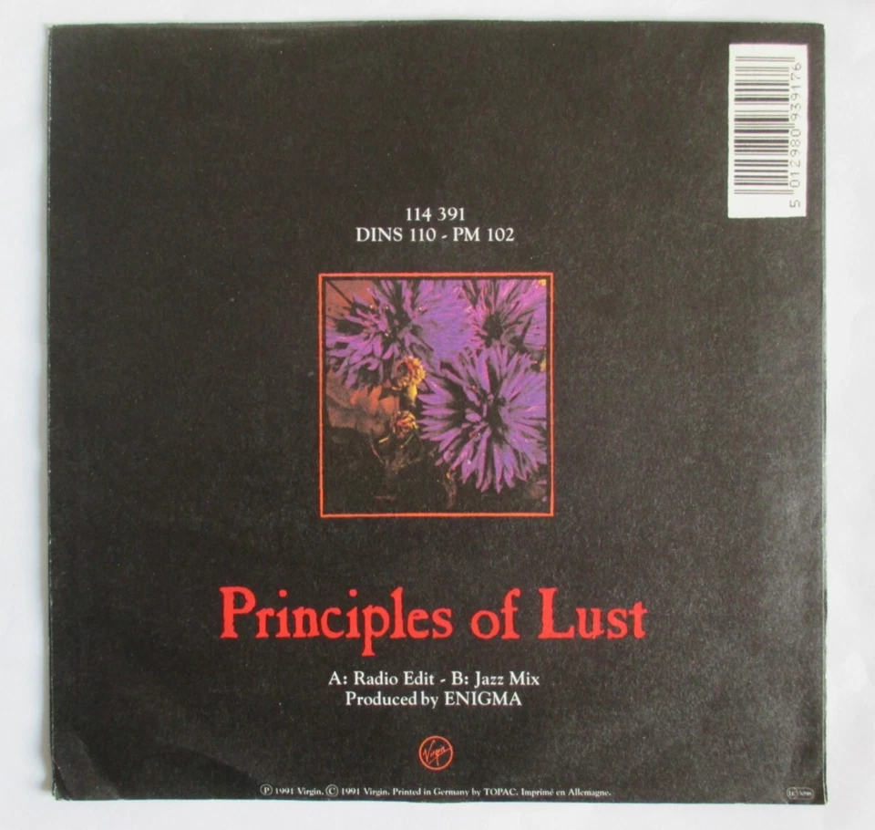 ENIGMA - SP (7") "PRINCIPLES OF LUST" - Photo 2/2