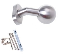 Aqbau® TüRknopf Kugel Auf Ovalrosette KnopfdrüCker TüRknauf Edelstahl Drehbar