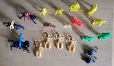 Vintage Western Plastic Horses, Cowboy and Indians Figures