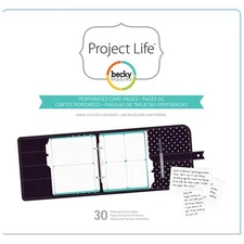 Project Life Planner Perforated Grid Cards 30/Pkg - New