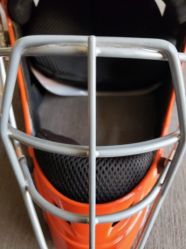 All-Star System MVP2510 TT Catcher's Helmet Grey Orange Youth 6 1/4 - 7 Giants! - Bild 14 von 19
