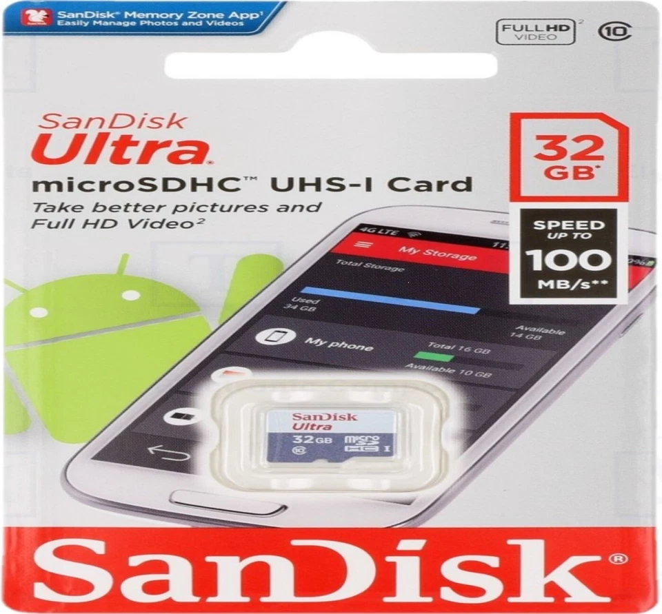 SanDisk Ultra Micro SD Card 32GB 64GB 128GB 256GB 512GB Memory Card SDHC SDXC TF - Image 2 of 4