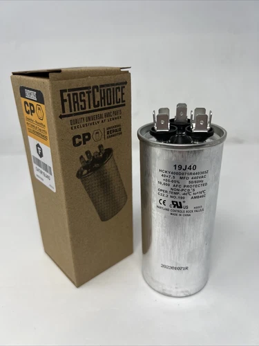 First Choice 19J40 Capacitor 40+7.5/440V (+5%) Round/Run HCKY400D075R440365Z