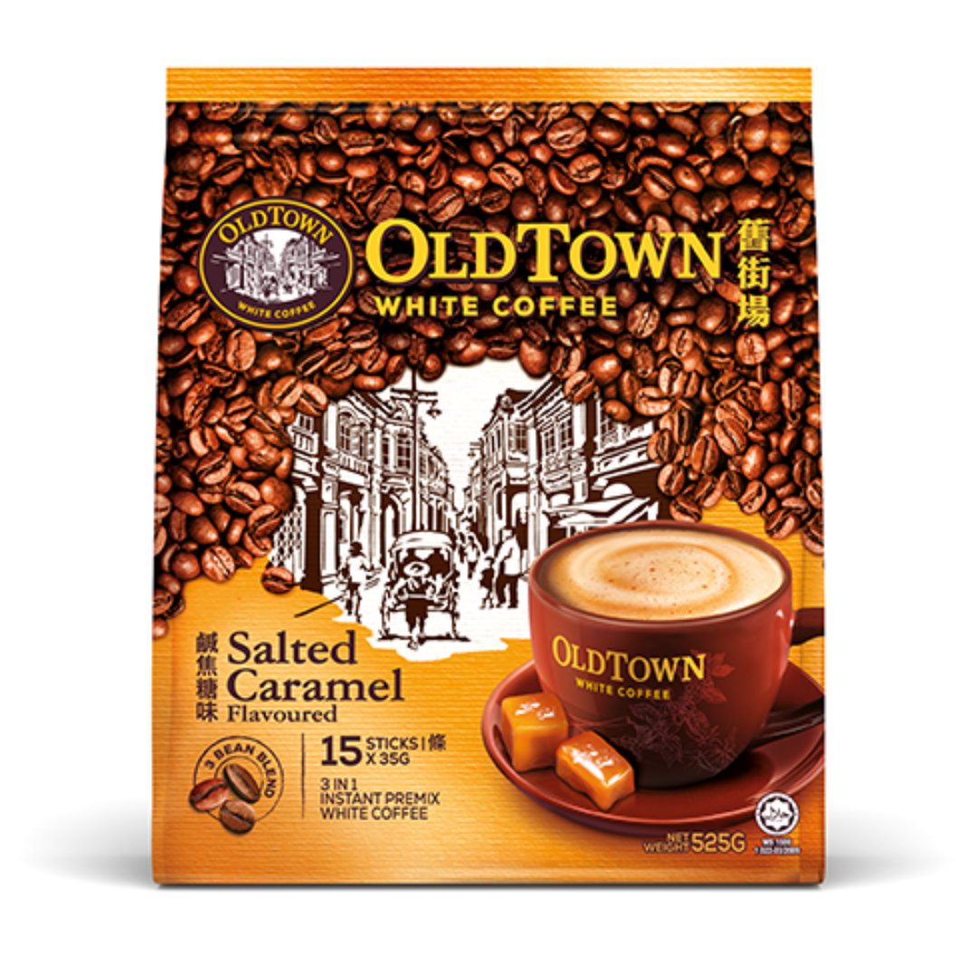 525g x 4 PACKS OLDTOWN 3-in-1 Salted Caramel Favour Instant Premix