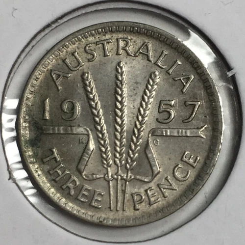 1957 Australia Threepence — photo from the most recent tracked eBay sale
