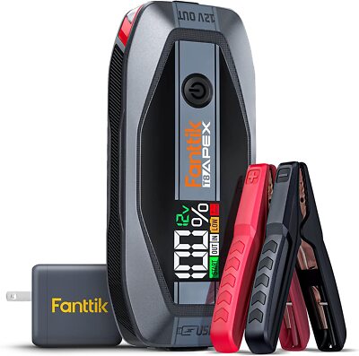 Fanttik T8 APEX 2000 Amp Jump Starter, 65W Two-Way Fast Charging, for Up to 8.5L