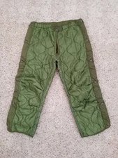 New USGI Military Field Pant Liner Cold Weather Trousers Quilted Medium - Long