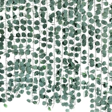 Artificial Eucalyptus Vines Garland for Table Room Decor(9 Pack 60ft) Green 