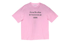 Acne Studios Sprayed Cotton Candy Pink Logo T-Shirt