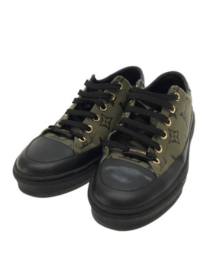 LOUIS VUITTON Stellar Line Low Top Sneakers Green Canvas US 6 EU 36 Authentic