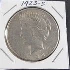 1923-S Peace Dollar • 90% Silver • Circulated • San Francisco Mint