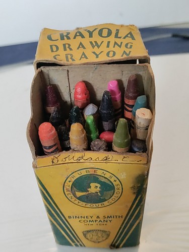 Crayola Crayon Binney Smith Rubens No 24 Vintage Gold Medal USA RARE - Picture 9 of 14