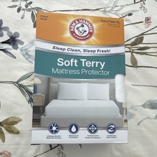 Arm Hammer Soft Terry Twin/Twin XL Mattress Protector Waterproof Antimicrobial