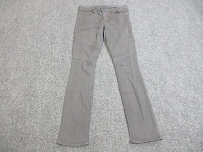 Helmut Lang Jeans Womens 31x32 Gray Straight Leg Stretch Denim Pants Made USA