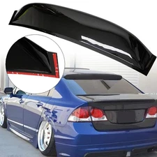 Fits 06-11 Honda Civic 4-DR Glossy Black Rear Windshield Roof Wing Spoiler Visor