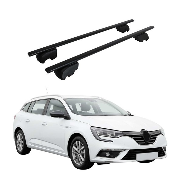DachträGer GrundträGer FüR Renault Megane Mk4 Grandtour 2016-22 Stahl Schwarz 2X-image