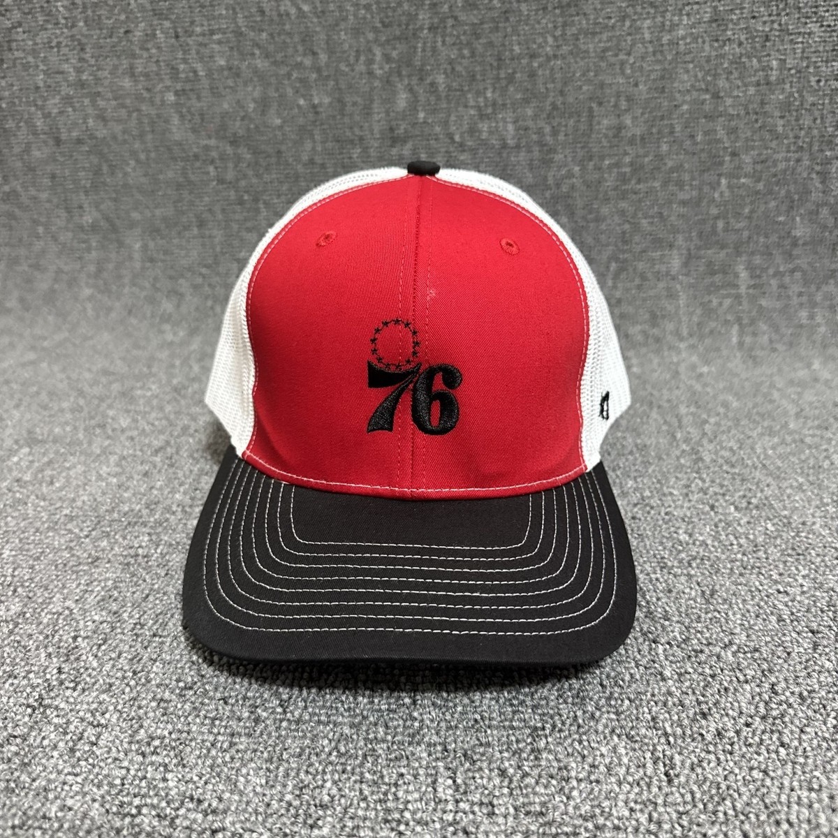 '47 Brand Philadelphia 76ers Trucker Snapback Red White Black One Size NBA Hat