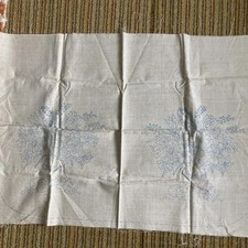 Vintage Linen Panel Stamped For Embroidery 1m X 67cms
