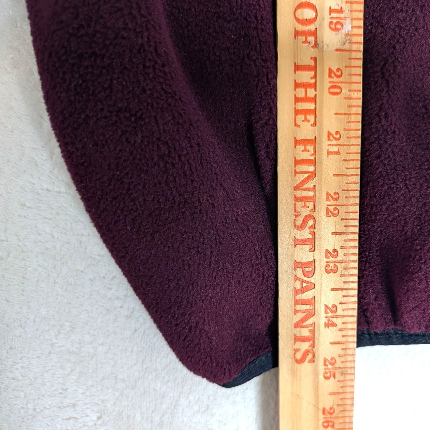 Vintage 90s Woolrich Polartec Maroon 1/4 Snap Fleece Pullover Mens Large USA image 7