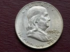 1958-D FRANKLIN HALF DOLLAR 90% SILVER .50¢ UNITED STATES   (A212)