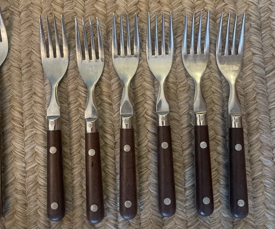 Cubiertos WF Washington Forge MARDI GRAS mango marrón acero inoxidable Corea 24 piezas Foto 4 de 4