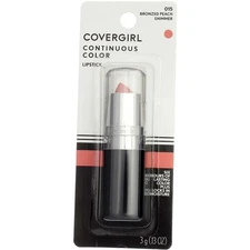 4 Pack CoverGirl Continuous Color Lipstick, Bronzed Peach, 0.13 oz