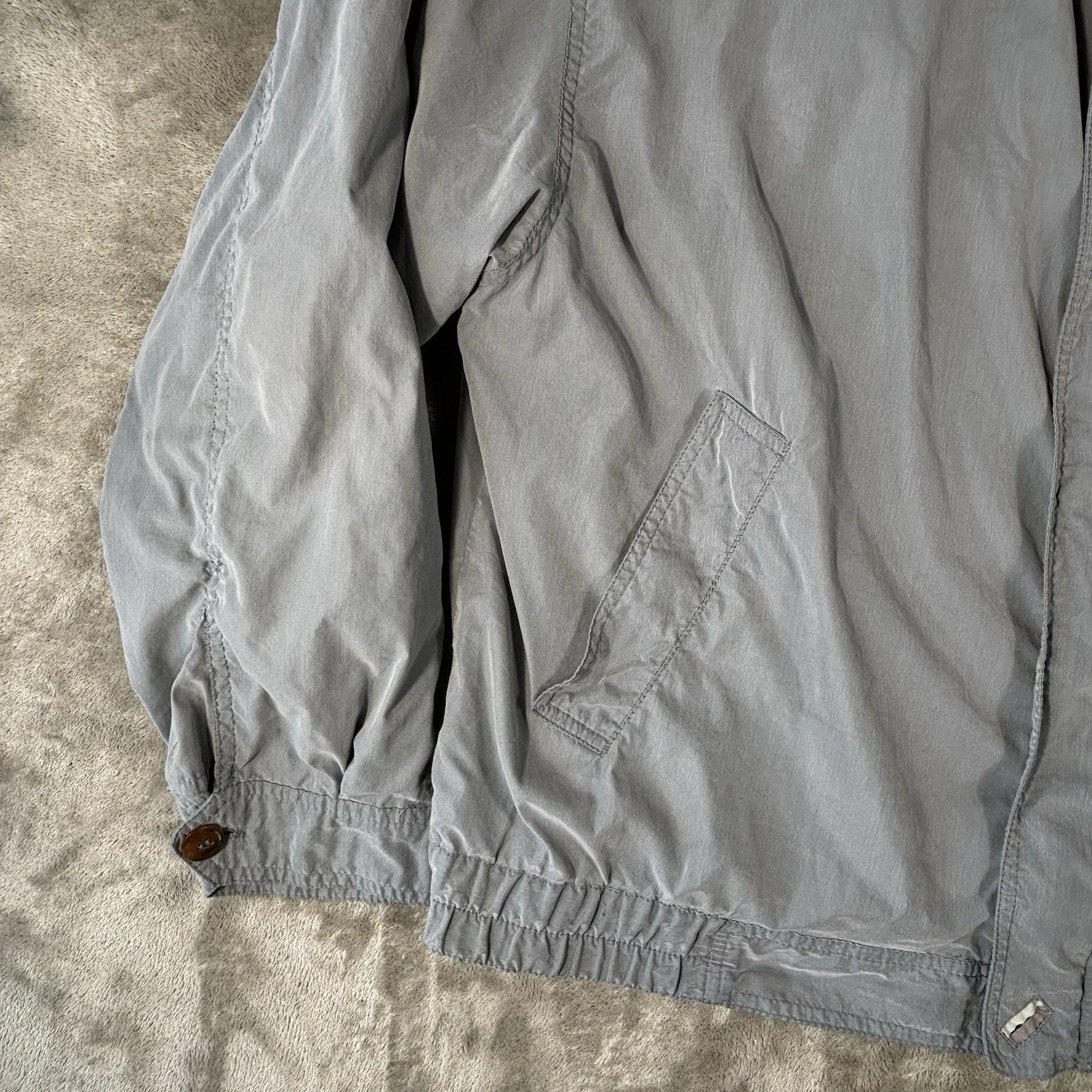 VTG COAT Compagnie Bomber Jacket Womans Size Large 46 light blue - product detail image 4