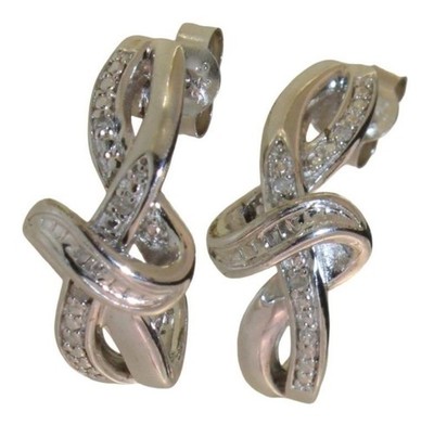 Elegante Ohrringe mit natürlichem Diamantband