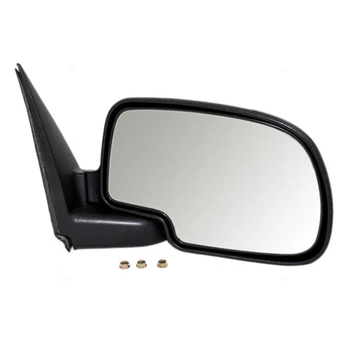 For 1999-2006 Silverado 1500 Manual Mirror Textured Black Base-Chrome Cover
