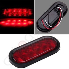 6 10 Led Light Oval Stop Turn Tail Lights Red Trailer Truck Bed Camper Semi Rv 6 10 Led Light Oval Stop Turn Tail Lights Red Trailer Truck Bed Camper Semi Rv