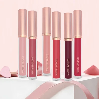 MARKENLOS Matte Lipgloss Set 3 Stück Waterproof Mirsist Private Label Lippenstift