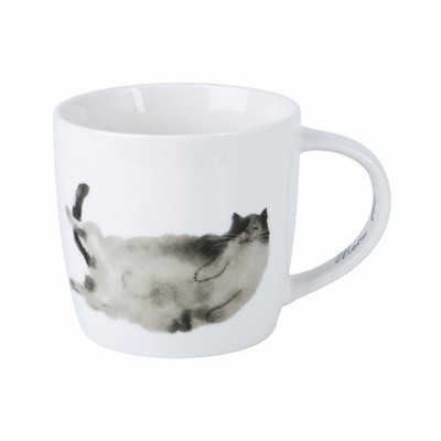 Maxwell & Williams Becher Feline Friends - Belly Up, Tasse, Porzellan, 400 ml