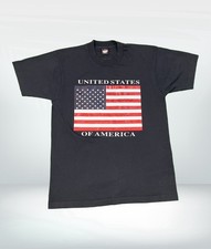 Vintage United States Flag T Shirt Screen Stars 1991 Large Made In USA
