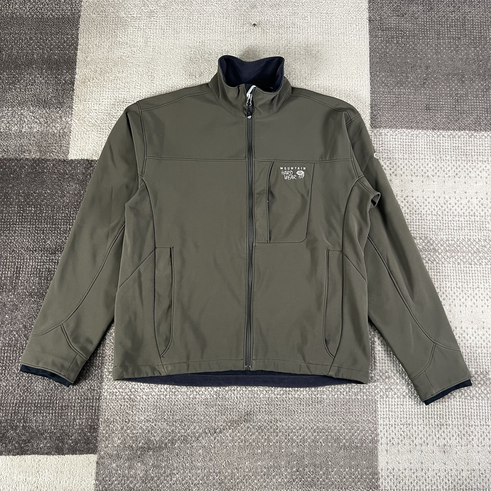 Mens Mountain Hardwear Android Softshell Fleece Jacket Large Full Zip Outdoor