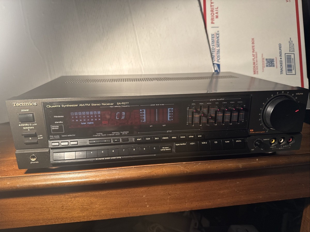 Technics SA-R277 Quarts Synthesizer AM/FM Stereo Receiver TESTED