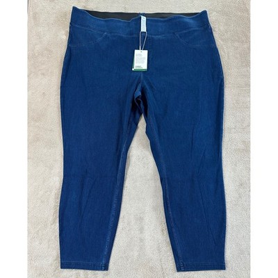 Halara Flex Denim High Waisted Leggings Womens Size 3X Blue Four-Way Stretch NEW