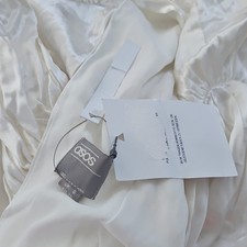 ASOS White Satin Long Sleeve Maxi Dress UK 8 EU 36 Regular Size
