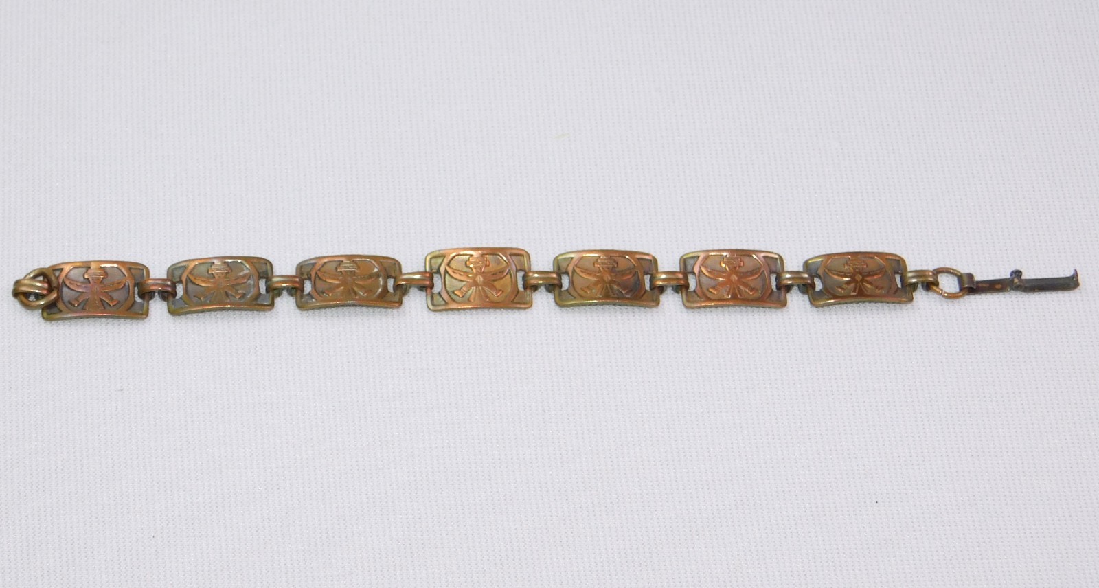 Vintage Solid Copper Thunderbird Link Native Amer… - image 5