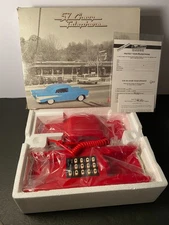 New Vintage Telemania 57' Red Chevy Car Corded Home Desk Phone Telephone 1957
